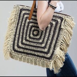 Oversized Square Jute Tote-LAST TWO ✌️
